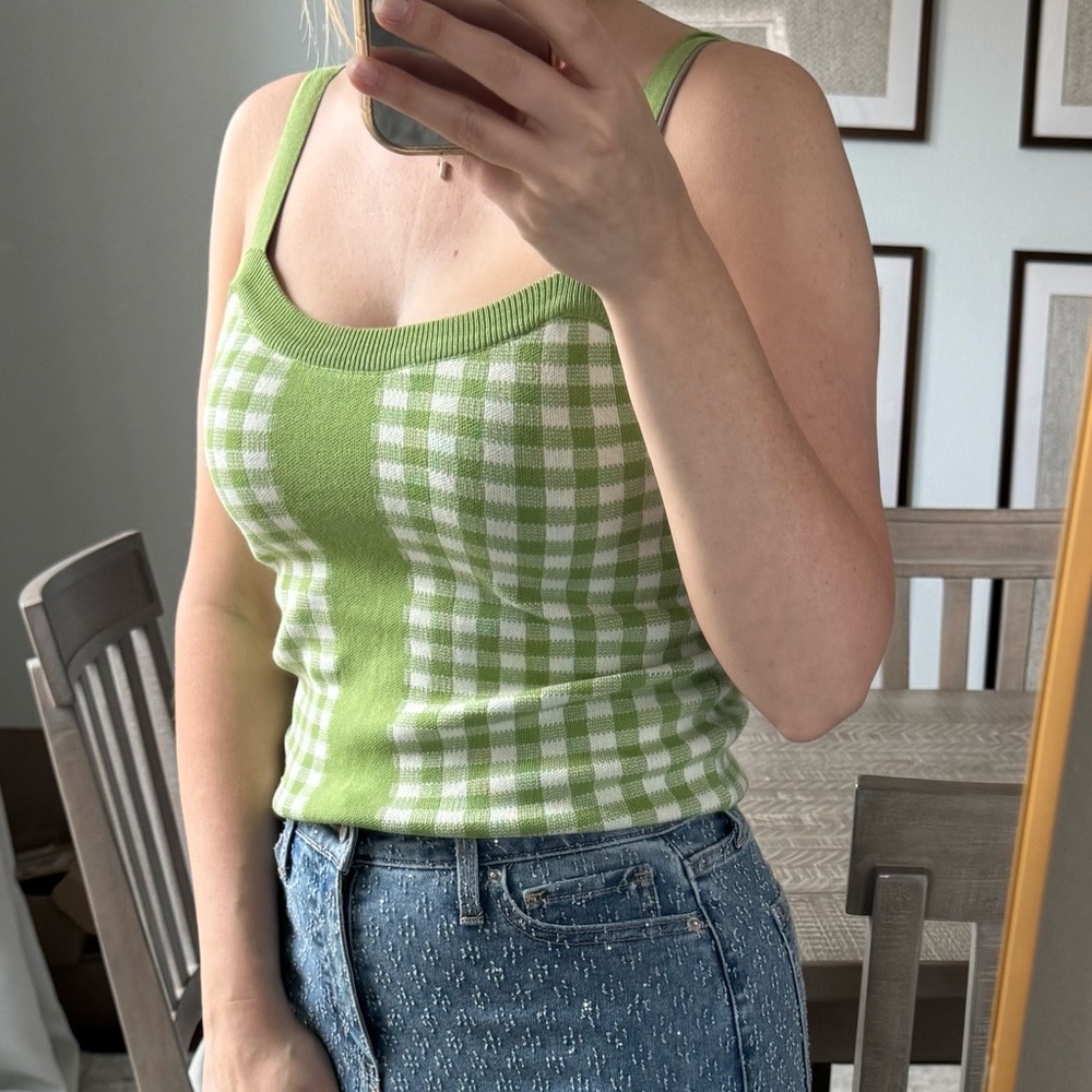 St Patrick’s Spring Green Checkered Women's Top - Picture 11 of 11